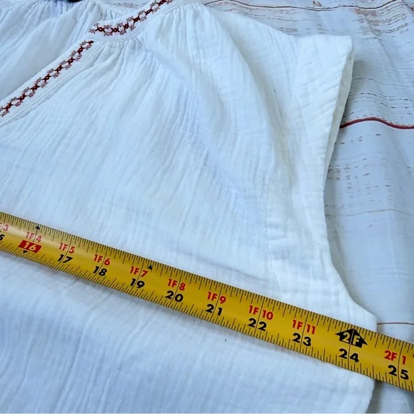 Madewell Embroidered V-Neck‎ Tunic Dress | Size M | Effortless Boho Style - Picture 7 of 7